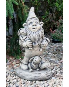 19" Gnome and Bunnies