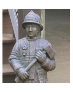 34" Firefighter Holding Axe