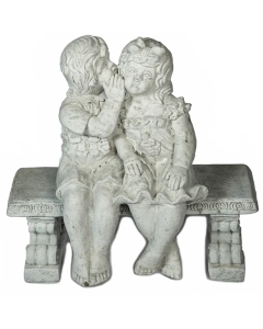 Kids Whispering On Bench