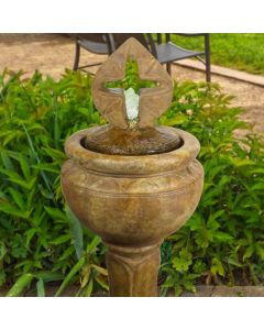 Tall Antique Cross Bubb Ftn 2p