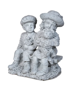 Boy and Girl on Bench