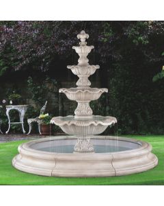 4-Tier Fountain in Pool, 18 pc