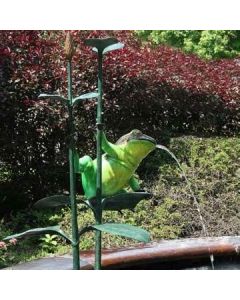 Colourful Frog Pond Sculpture