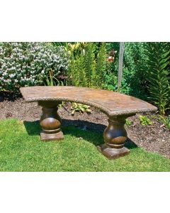 Curved Bench, Turned Ped Legs