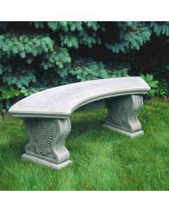 Curved Woodland Ferns Bench