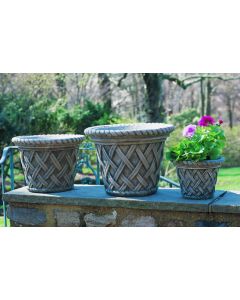 English Weave Medium Planter