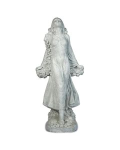 Lady Statue Wreath of Roses