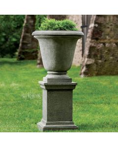 Rustic Hampton Urn with Pedestal