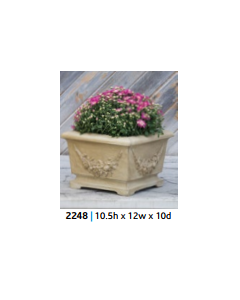 Square Planter with Grapes
