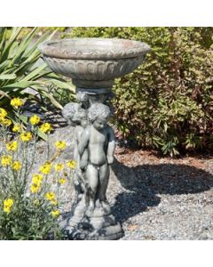 Three Cherub Bird Bath