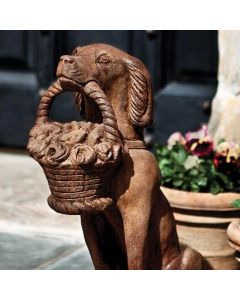 Vintage Dog with Basket