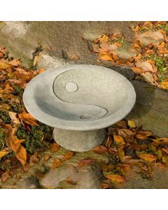 Yin Yang Pedestal Bird Bath