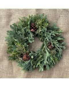 Deluxe Wreath with Cone 20"