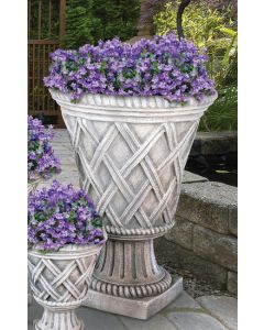 Large Tudor Weave Ped Planter