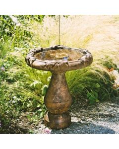 Oak Leaf Birdbath