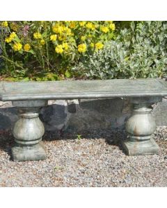 Slate Inlaid Bench Turned Legs
