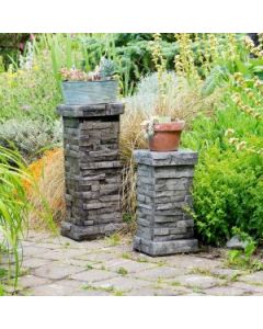 Stacked Stone Pedestal -Medium