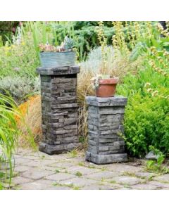 Stacked Stone Pedestal Medium