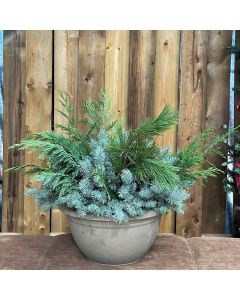 13/14" Porch Pot Just Greens